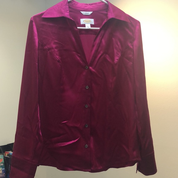 TALBOTS stretch 96% SILK button blouse size 6 - Picture 3 of 4